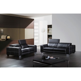 2EME paiement de la commande: Ensemble BOSTON, 3 pièces: canapé 3 places + 2 places + fauteuil en cuir haut de gamme italien vac