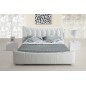 Lit en cuir italien de luxe CAMILLE, blanc, 180x200