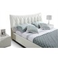 Lit en cuir italien de luxe CAMILLE, blanc, 180x200