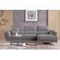 Canapé d'angle en cuir buffle italien de luxe 5 places COSTES, moka angle droit Canapé d'angle en cuir buffle italien de luxe 5 places COSTES, moka angle droit