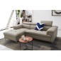- Canapé d'angle en cuir italien de luxe 5 places DILO, beige, angle gauche