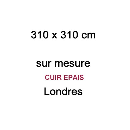 2eme PAIEMENT: Commande sur mesure: canapé d'angle en cuir buffle italien de luxe londres NOIR, personnalisé sur mesure, sans ba