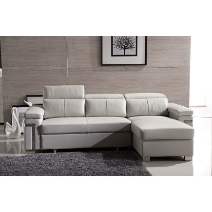 2eme paiement de la commande: Canapé d'angle convertible 5 places, allusion, couleur blanc, angle droit, 6x sans frais, total de