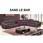 2eme paiement de la commande: Canapé d'angle en cuir buffle italien de luxe 7 places londres chocolat, angle droit, canapé perso