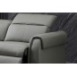Canapé 2 places avec 2 relax électriques en cuir italien buffle TOPRELAX, gris foncé