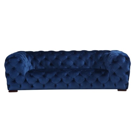 Canapé 4 places BELINA en tissu haut de gamme, coloris bleu