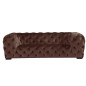 Canapé 4 places BELINA en tissu haut de gamme, coloris chocolat