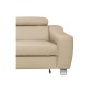 - Canapé d'angle convertible en cuir italien de luxe 5 places ASTRID, beige, angle gauche