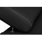 Canapé d'angle convertible en cuir italien de luxe 5 places ASTRID, noir, angle droit