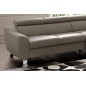 Canapé d'angle convertible en cuir italien de luxe 5 places ASTRID, taupe, angle droit