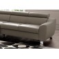 Canapé d'angle convertible en cuir italien de luxe 5 places ASTRID, taupe, angle gauche