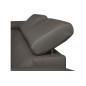 Canapé d'angle convertible en cuir italien de luxe 5 places ASTRID, gris foncé, angle droit