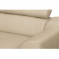 Canapé d'angle convertible en cuir italien de luxe 5 places ASTORIA, beige, angle gauche