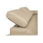 Canapé d'angle convertible en cuir italien de luxe 5 places ASTORIA, beige, angle droit