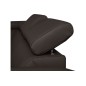 - Canapé d'angle convertible en cuir italien de luxe 5 places ASTORIA, chocolat, angle gauche