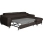 Canapé d'angle convertible en cuir italien de luxe 5 places ASTORIA, chocolat, angle droit