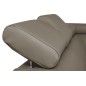 Canapé d'angle convertible en cuir italien de luxe 5 places ASTORIA, taupe, angle droit