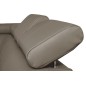 Canapé d'angle convertible en cuir italien de luxe 5 places ASTORIA, taupe, angle gauche