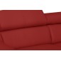Canapé d'angle convertible en cuir italien de luxe 5 places ASTORIA, rouge foncé, angle droit