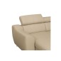 Canapé d'angle convertible en cuir italien de luxe 7/8 places ASTON, beige, angle droit