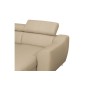 Canapé d'angle convertible en cuir italien de luxe 7/8 places ASTON, beige, angle gauche