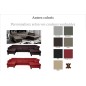 Canapé d'angle convertible en cuir italien de luxe 7/8 places ASTON, couleur personnalisée, angle droit