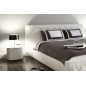 Lit en cuir italien de luxe FARNIENTE, blanc, 140x190