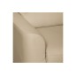 Canapé d'angle convertible en cuir de luxe italien , 5 places LUGANO, beige, angle droit
