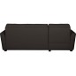 - Canapé d'angle convertible en cuir de luxe italien , 5 places LUGANO, chocolat, angle gauche