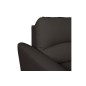 Canapé d'angle convertible en cuir de luxe italien , 5 places LUGANO, chocolat, angle droit
