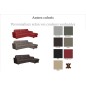 Canapé d'angle convertible en cuir de luxe italien , 5 places LUGANO, couleur personnalisée, angle droit