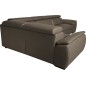 - Canapé d'angle en 100% cuir de luxe italien , 5 places Cintia, couleur taupe, angle gauche
