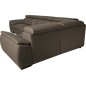 Canapé d'angle en 100% cuir de luxe italien , 5 places Cintia, couleur taupe, angle droit