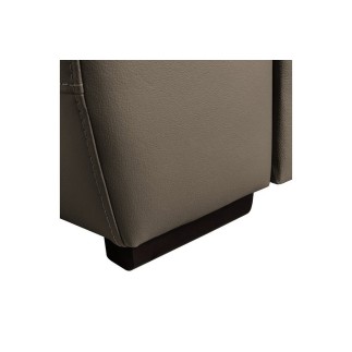 Canapé d'angle en 100% cuir de luxe italien , 5 places Cintia, couleur taupe, angle droit