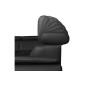 Canapé d'angle en 100% cuir de luxe italien , 5 places Cintia, couleur noir, angle gauche