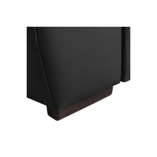 Canapé d'angle en 100% cuir de luxe italien , 5 places Cintia, couleur noir, angle gauche