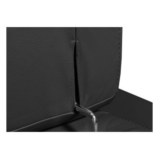 Canapé d'angle en 100% cuir de luxe italien , 5 places Cintia, couleur noir, angle gauche