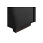 Canapé d'angle en 100% cuir de luxe italien , 5 places Cintia, couleur noir, angle droit