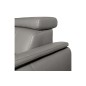 Canapé d'angle en 100% cuir de luxe italien , 5 places Cintia, couleur gris clair, angle droit