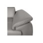 Canapé d'angle en 100% cuir de luxe italien , 5 places Cintia, couleur gris clair, angle droit