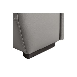 Canapé d'angle en 100% cuir de luxe italien , 5 places Cintia, couleur gris clair, angle gauche