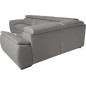 Canapé d'angle en 100% cuir de luxe italien , 5 places Cintia, couleur gris clair, angle gauche