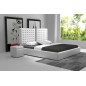 Lit en cuir italien de luxe DUO, blanc, 140x190