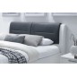 Lit double design de luxe CASINA, avec sommier à lattes, noir et blanc, 140x200