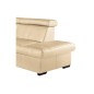 Canapé d'angle convertible en cuir italien de luxe 5/6 places TONY, avec coffre, beige, angle droit
