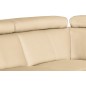 Canapé d'angle convertible en cuir italien de luxe 5/6 places TONY, avec coffre, beige, angle gauche