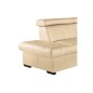 Canapé d'angle convertible en cuir italien de luxe 5/6 places TONY, avec coffre, beige, angle gauche