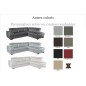 Canapé d'angle convertible en cuir italien de luxe 5/6 places TONY, avec coffre, couleur personnalisée, angle droit