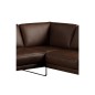Canapé d'angle en 100% TOUT cuir italien de prestige 6/7 places SPENCER, chocolat, angle droit