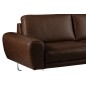 Canapé d'angle en 100% TOUT cuir italien de prestige 6/7 places SPENCER, chocolat, angle droit